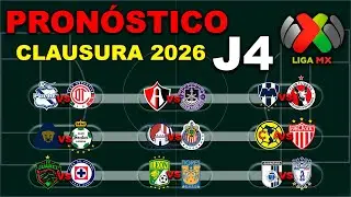 ⚽ El mejor PRON&Oacute;STICO para la JORNADA 4 de la LIGA MX CLAUSURA 2026 | An&aacute;lisis - Predicci&oacute;n