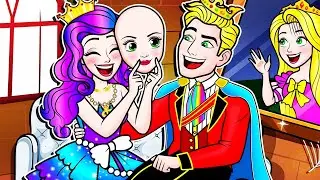 💖Paper DIY💖Rumi Pretends To Be Rapunzel To Fall In Love With Prince At The Ball | Rapunzel Family