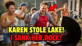 HOA Karen Kept Fishing in My Lake on My Private Dock, So I Undercut It and She Fell into the Lake!