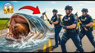 Heroic Rescue Team | Saves Careless Mother Cow | from Giant Catfish Attack