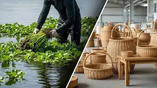 Inside a Modern Water Hyacinth Factory &ndash; From Raw Plants to Finished Products (Full Process)