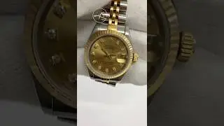 Rolex Lady Datejust 26mm Stainless Steel & White Gold - Silver Diamond Dial - Bracelet 69174 - 1999