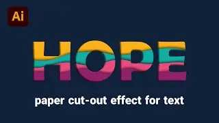how to make a paper cut-out effect for text | Adobe illustrator tutorial