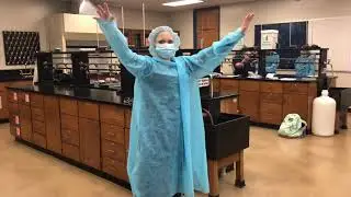 Sterile garbing and hand washing