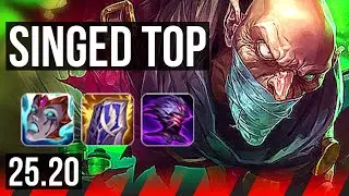 SINGED vs GAREN (TOP) | Rank 13 Singed | EUW Grandmaster | 25.20