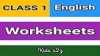 English Worksheets for Class 1 | Grade 1 Worksheets | Class 1 English Worksheets |  Part 2