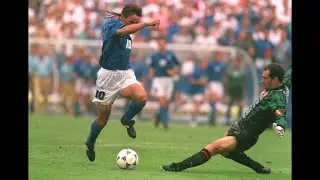 Italia vs T&acirc;y Ban Nha - Tứ kết WC1994 - Roberto Baggio nhấn ch&igrave;m B&ograve; t&oacute;t