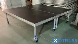1x2m Aluminium Portable Quick Lock Stage on wheels