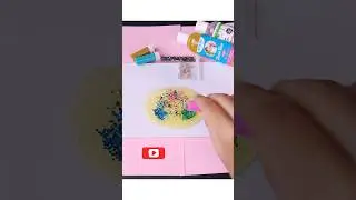 yellow colour slime💛🤩 making with glue and activator #subscribe #shortsvideo @crafteraiman705