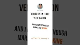 Thoughts on lead verification 🤔it’s a great way to improve lead quality.