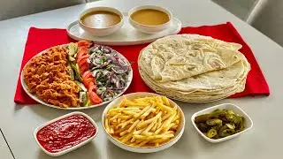 Evde Çok Pratik Tavuk Döner Tarifi | Ev Yapımı Lavaş, Döner Sosu, Süzme Mercimek Çorbası |