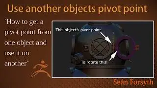 How to get a pivot point from any object to use on another in ZBrush.