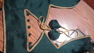 Back blouse design cutting and stitching/potali button design/simple ideas #blouse #fullvideo 