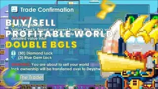 350DLS  PROFIT (ONLY TRADING!) GrowTopia Buy/Sell Profitable World 2024!