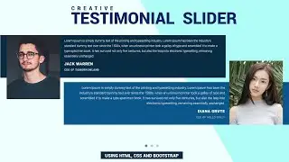 Css Testimonial Slider | Testimonial Slider Section | Owl Carousel | HTML, CSS & BOOTSTRAP