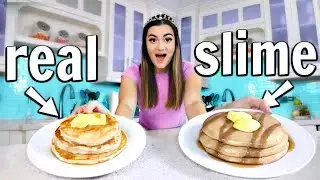 Making FOOD out of SLIME! Food vs Slime Challenge | CloeCouture