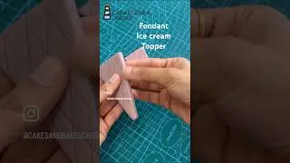 Fondant ice cream topper, fondant topper #birthdaycake #cake #tutorial #fondanttutorial