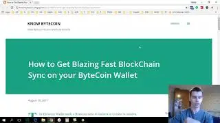 How To Instantly Synchronise Your Bytecoin Wallet