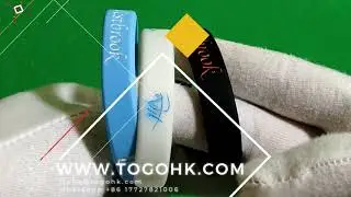 custom logo rubber bracelets