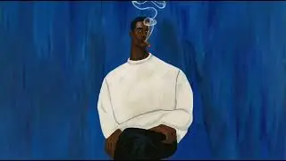 Minimalist Blue Portrait in 4K | Contemporary Calm Wall Art