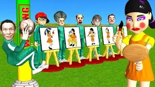 Scary Teacher 3D vs Squid Game Paint Squid Girl From Picture 6 Times Challenge Who's Boss