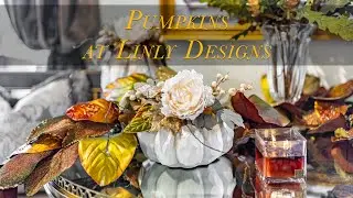Custom Decorative Pumpkins, White Home Pumpkins, Luxury Fall Decor | Linly Designs