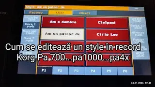 Cum se editează un style &icirc;n record...set Korg Pa700 