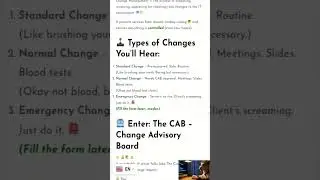 Episode 8 Types of Change Request #itil #itil4foundation #itilfoundation #itilectures #cab #change