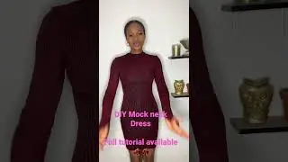 DIY mock neck/turtle neck dress #fashion #diy #sewing #sewingtutorial