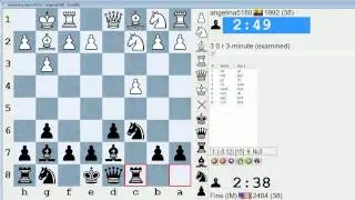 Blitz Chess #283: angelina5180 vs. IM Bartholomew (Modern Defense)