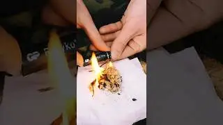 It's work? Battery + Foil = FIRE #bushcraft #survival #outdoors #lifehacks