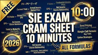 SIE Exam Last-Minute Review 2026: All Formulas, Topics & Key Concepts (10-Minute Cram)