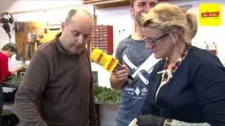 Lemmerer & Seidl beim Adventkranz binden