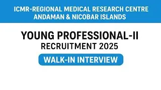 ICMR Walk-in Interview 2025 | Young Professional Recruitment | Apply Now