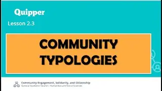 COMMUNITY TYPOLOGIES