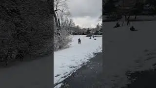 Sledding in Verona Park in NJ