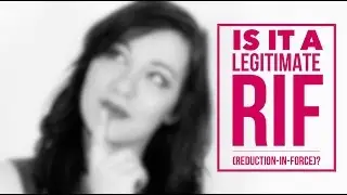 Is it a legitimate RIF (Reduction-in-Force)?
