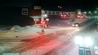 A short Amtrak superliner train in Bangor Michigan
