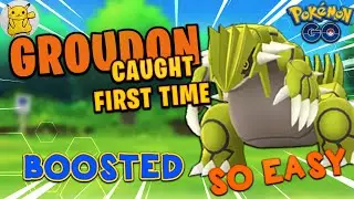 Doing First Time Groudon Raid Pok&eacute;mon Go | Boosted Groudon | prvn3122