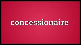 Concessionaire Meaning