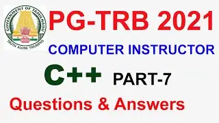 PG TRB Computer Instructor 💥C++ MCQ PART 7  | VIBRANT ONLINE ACADEMY