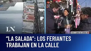 La Salada sigue cerrada: armaron una feria en la calle; tensión con los puesteros