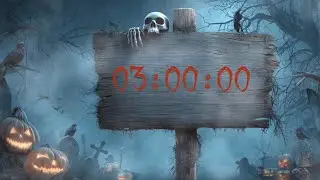 3 HOUR TIMER with Alarm | Haunted Writing Marathon &bull; Spooky Deep Focus