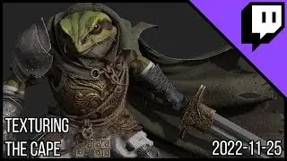 Создание 3D-персонажей &mdash; трансляция Марко Плуффа на Twitch от 25 ноября 2022 г. &mdash; Текстурирование плаща