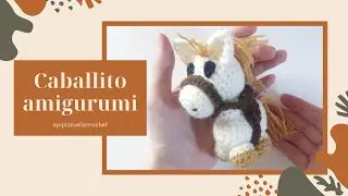 CABALLO 🐎 tejido a crochet, amigurumi, para SOUVENIR o LLAVERO (little horse amigurumi) 🐎