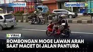 Viral, Rombongan Moge Lawan Arah Saat Macet di Jalur Pantura Batang