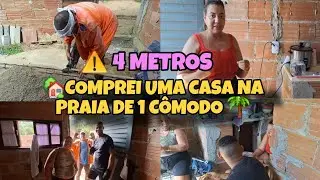 CASA DE PRAIA DE 4 METROS 1 C&Ocirc;MODO 🏡 || PRIMEIRAS COMPRAS PARA A CASA NA PRAIA 🌴 #vlog #tour #casa 