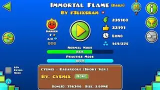 Geometry dash [2.11] Immortal Flame by F3Lixram (All 3 Coins) Sick Song!