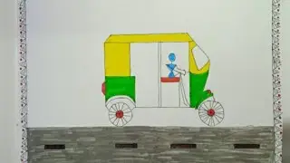warli art easy kids drawing/ Automobile