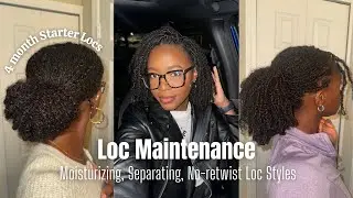 Between Retwist Loc Maintenance | No-retwist style, Wash Day & Moisturizing Routine, Separating Locs